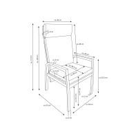 Gartenmöbel Set Ontario 1, 6x Hochlehner Gartenstühle, ausziehbarer Tisch