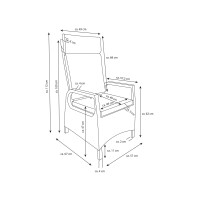 Gartenmöbel Set Ontario 4, 10x Hochlehner Gartensessel, ausziehbarer Tisch